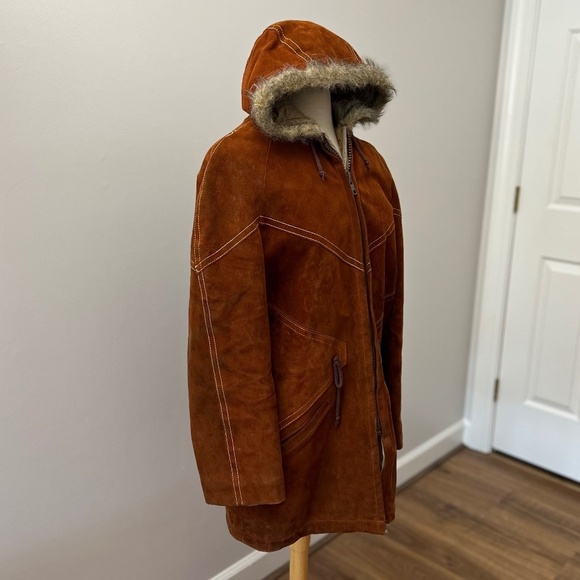 Vintage Genuine Leather Sueded Split Cowhide Jacket by Grais Sz 40 - Picture 15 of 17